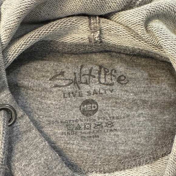 Salt Life Gray Men's Hoodie with Navy Accents - Picture 2 of 5